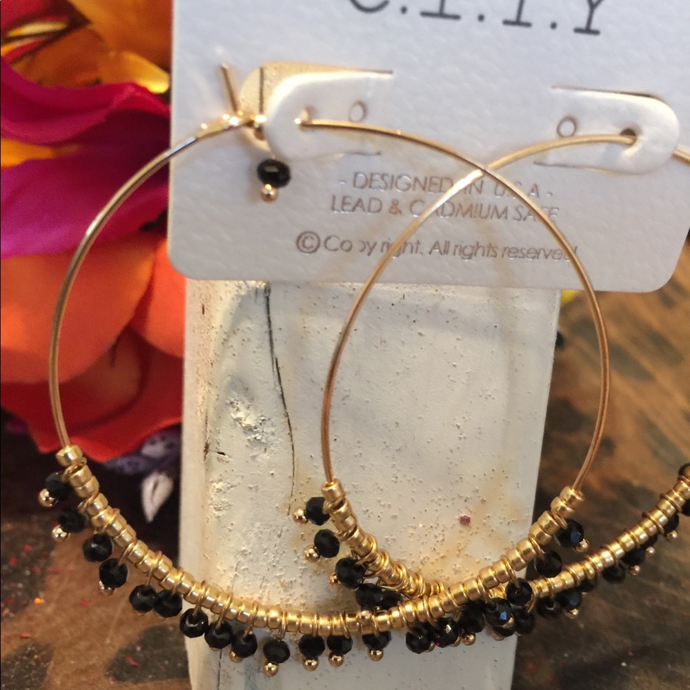 Beaded hoops - Picture 2 of 2